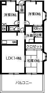 グランコート鈴の宮の間取り画像