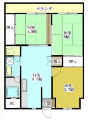 ホークスの間取り画像
