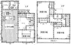 茜部寺屋敷戸建の間取り画像