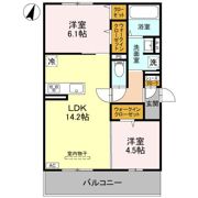 GRAMM奥海印寺 EASTの間取り画像