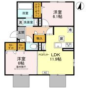 GRAMM奥海印寺 WESTの間取り画像