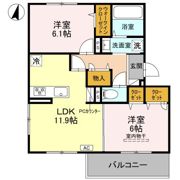 GRAMM奥海印寺 WESTの間取り画像