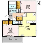 GRAMM奥海印寺 WESTの間取り画像
