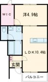 MISTRAL野里の間取り画像
