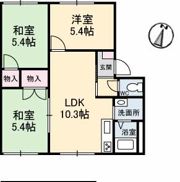 ハイツおの B棟の間取り画像