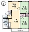 ハイツおの B棟の間取り画像