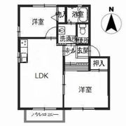 フレグランス狭間Bの間取り画像