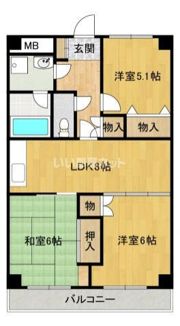 鷺沼台スカイマンションの間取り画像