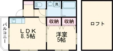 ハーモニー黒髪の間取り画像