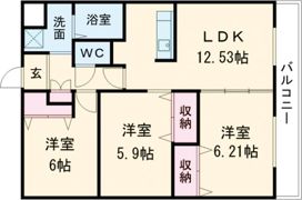 シャンフルールの間取り画像
