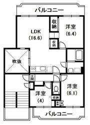 厚木国際飯山レジデンスC棟の間取り画像
