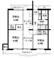 ビレッジハウス志染18号棟の間取り画像