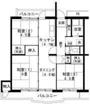 ビレッジハウス志染18号棟の間取り画像