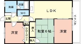 カサ・デ・わさⅡの間取り画像