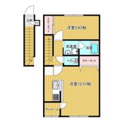 クレアージュ江陽Bの間取り画像