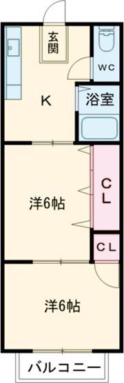 ピアハイツB棟の間取り画像