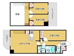 リファレンスリバービュー室見の間取り画像