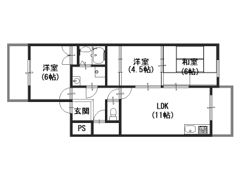 スクエアメゾン並河Aの間取り画像