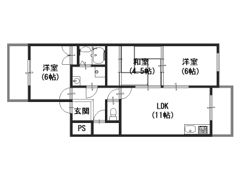 スクエアメゾン並河Aの間取り画像