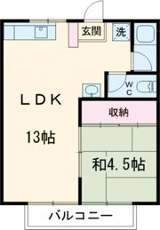 リバーハイツ綾羅木の間取り画像