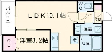 ジーメゾン飾磨恵美酒の間取り画像