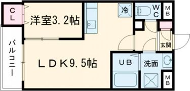 ジーメゾン飾磨恵美酒の間取り画像