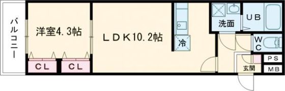 ジーメゾン飾磨恵美酒の間取り画像