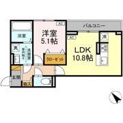D-ROOM都賀2丁目ⅡｰA棟の間取り画像