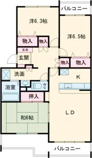 東香里野村マンションの間取り画像