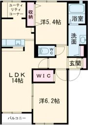 シャーメゾンフォレストハイム誉田A棟の間取り画像