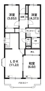 第2かしの木ハイツの間取り画像