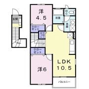 リヴィエール・オールAの間取り画像