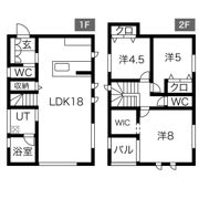 稲沢市平和町平六戸建の間取り画像