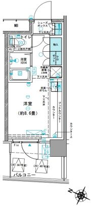 コムレジ赤羽 学生棟の間取り画像
