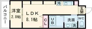 エヌエムキャトフヴァンキャトルズの間取り画像