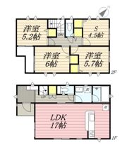 クレイドルガーデン相模原市中央区淵野辺本町第27 3号棟の間取り画像