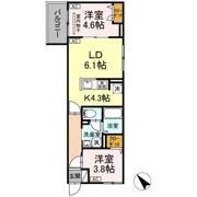 (仮)D-ROOM白鳥4丁目の間取り画像