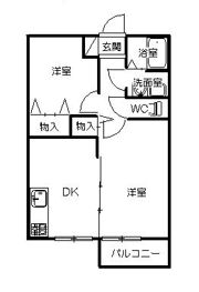 ビュー金上 Aの間取り画像