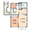 アメニティー厚木市戸室1丁目新築アパートの間取り画像
