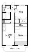 ヴィラージュ川北の間取り画像