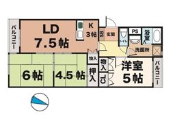 コーポ大津和の間取り画像