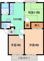 レジデンス太陽Aの間取り画像