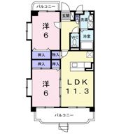 レオ・グランド山ノ神の間取り画像