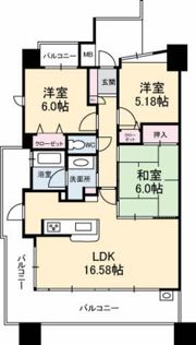 スターアーク牛田新町1201号室の間取り画像