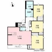 ガーデンプレイス青豊 オークの間取り画像
