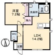 ハイツJ B棟の間取り画像