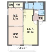 シャーメゾン中野Aの間取り画像
