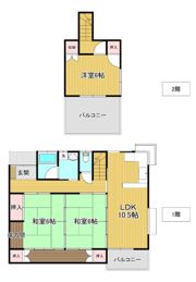 中川貸家の間取り画像