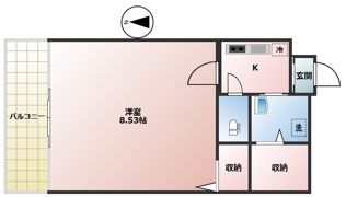 仮）フラッティ紫竹大門町の間取り画像