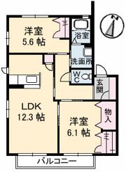 ベールヴェル吉野 A棟の間取り画像